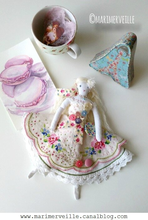 Poupée de chiffon N°8 -La petite parisienne- Marimerveille