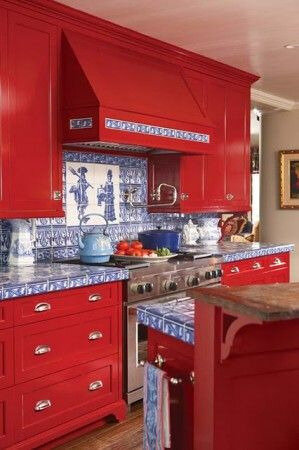 02dc49cc999501f4dddb27f61e0c7f76--red-kitchen-cabinets-kitchen-in-red