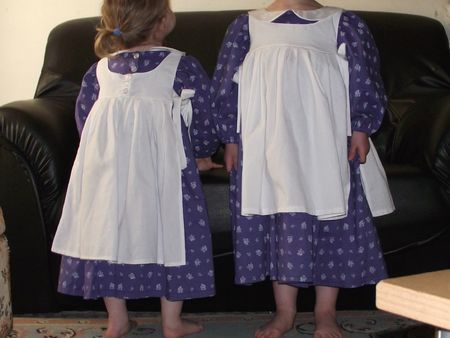 Robes Meg violet & blanc portées 3