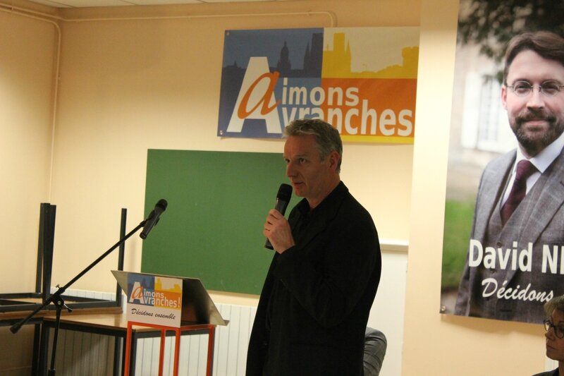 campagne élections municipales Avranches 2014 réunion 7 fevrier Philippe Droullours David Nicolas
