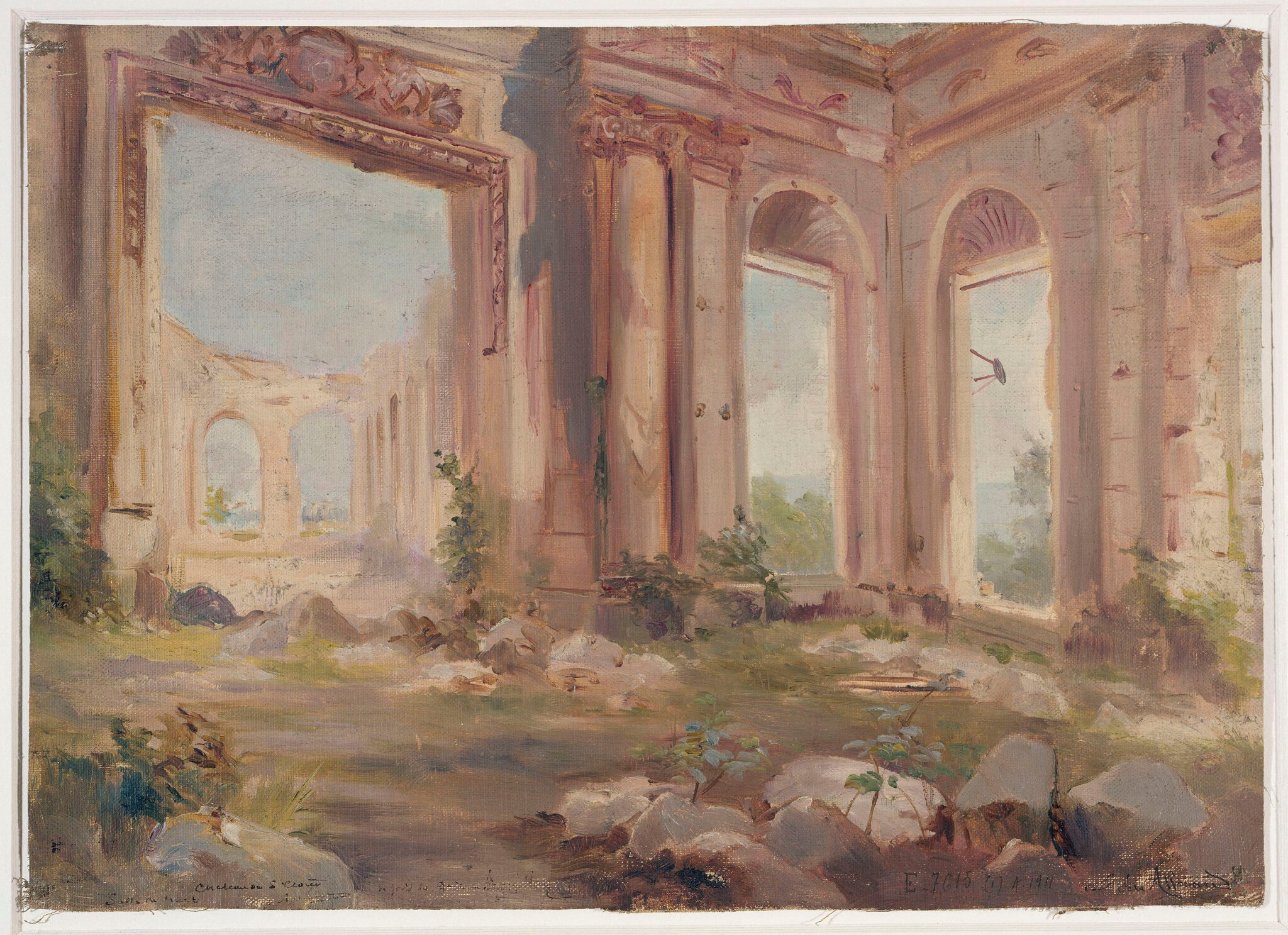 Allouard, Edmond, Ruines du ce château de Saint-Cloud, salle des gardes (1875)