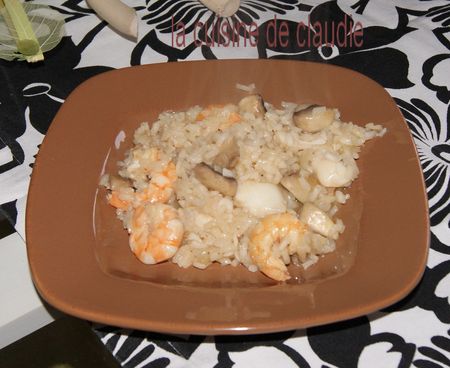 recettes Cabillaud poché, risotto aux oignons rouges et bouillon coco