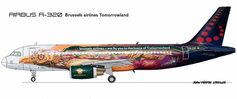 airbus A320 - brussels airlines tomorrowland