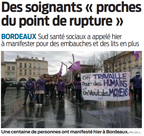 2021 01 22 SO Des soignants proches du point de rupture