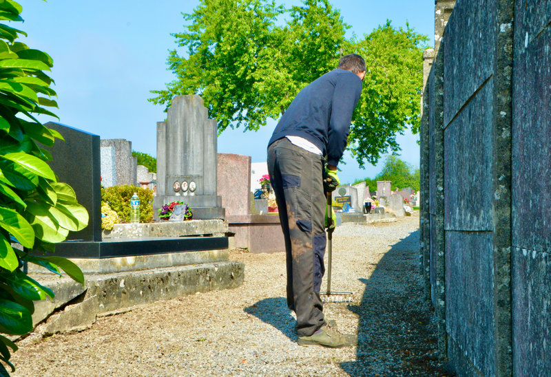 CIMETIÈRE 2023 ZÉRO PHYTO allée centrale