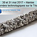 Journées <b>mise</b> en <b>forme</b> du titane - Nantes - 30 et 31 mai 2017