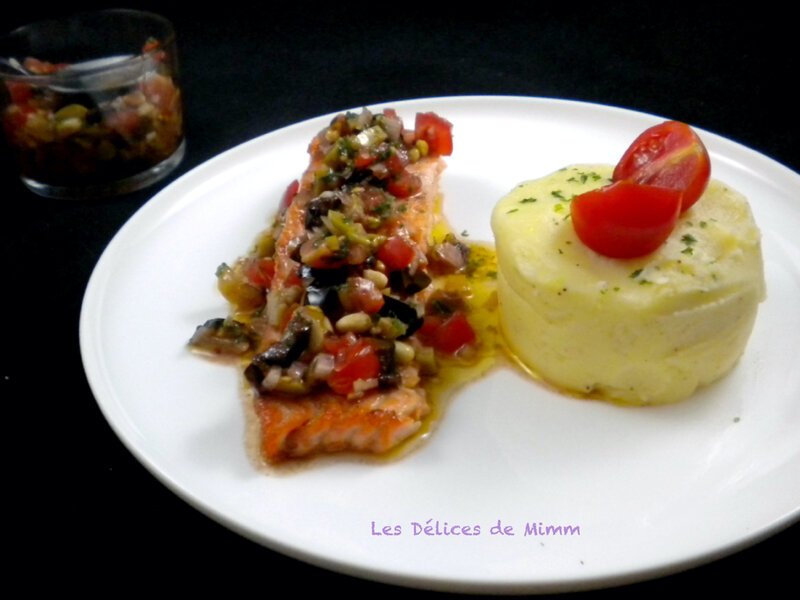 Pavé de truite et sauce vierge au citron confit 2