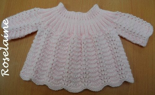 Roselaine tricot brassière point vagues 3