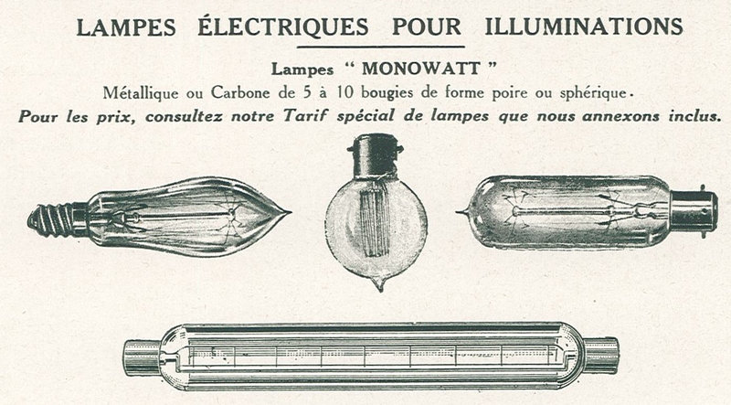 Publicité lampes d'éclairage R