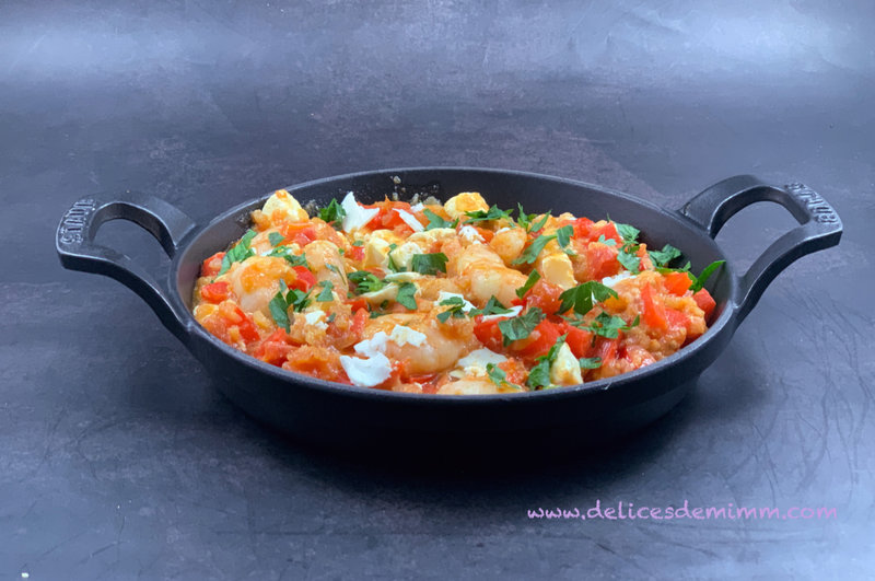 Crevettes Saganaki à la feta 3