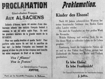 Proclamation Joffre Alsace