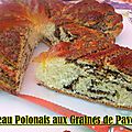 Gâteau Polonais aux <b>Graines</b> de <b>Pavot</b>