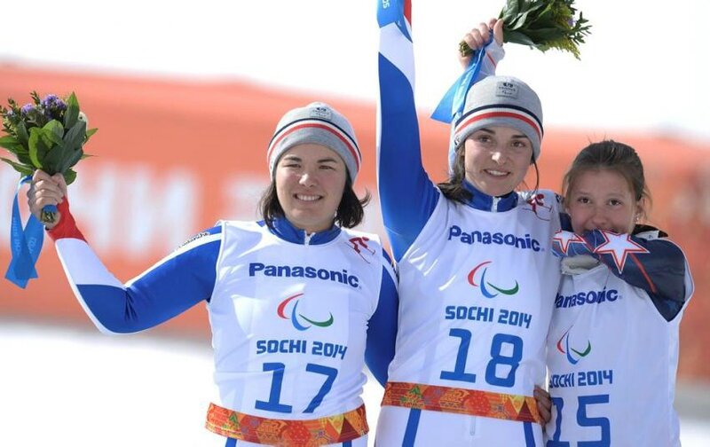 Photo Podium féminin Super G La Dépeche