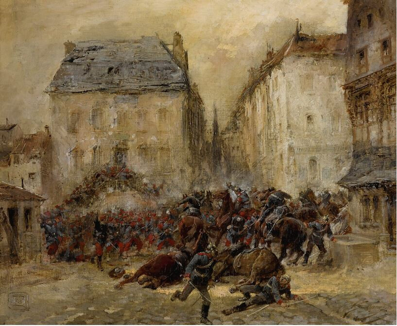 Beauquesne, Combat à Woerth