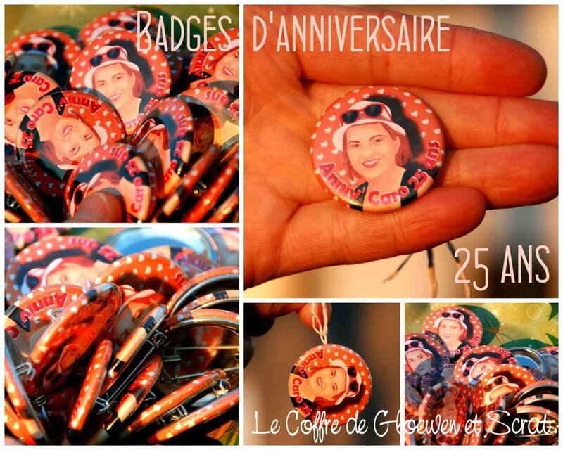 Badges d'anniversaire 25 ans