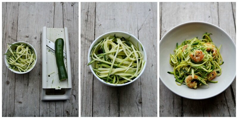 Zucchini noodles Collage