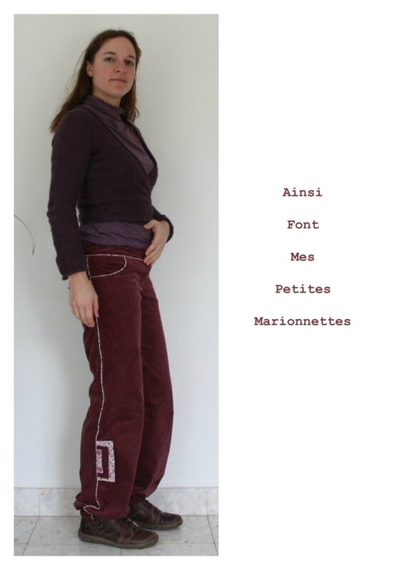 pantalon rose passepoil 7