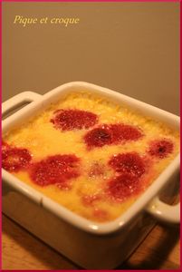 crème aux framboises