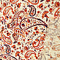 Tissu crêpe viscose motifs Paisley