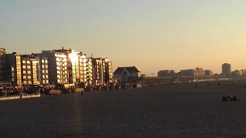 coucher de soleil à Ostende