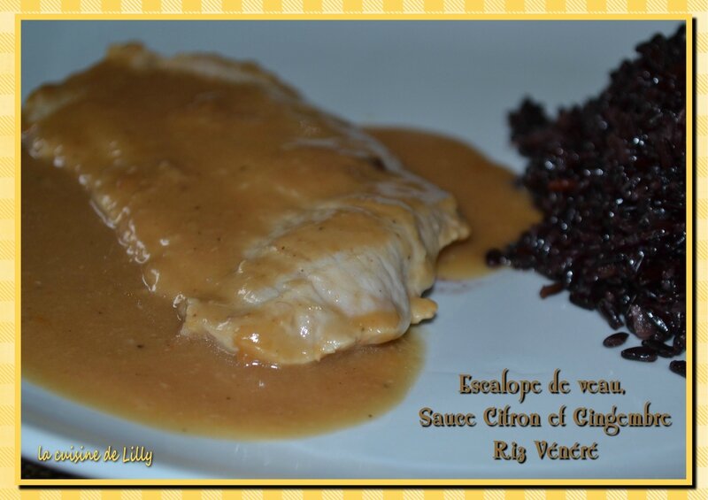 escalope de veau sauce citron et gingembre