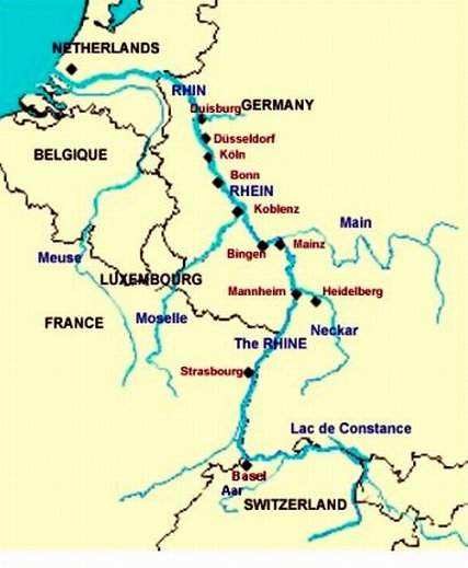 Carte du Rhin