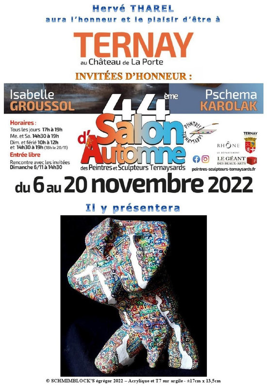 TERNAY 2022 Affiche Perso Hervé THAREL 44ème Salon d'Automne recto V2