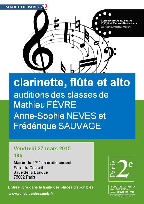 Alto flÃ»te clarinette Mairie 2 27 mars 2015