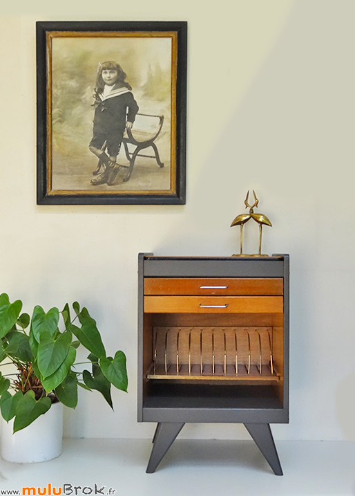 MEUBLE-Porte-vinyles-Tableau-ancien-3-muluBrok-Vintage
