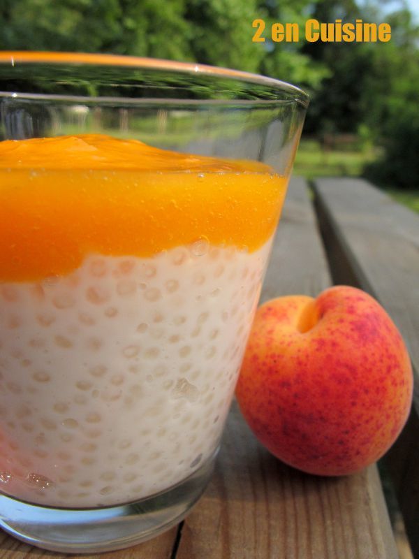 Verrines Perles du Japon Coco et coulis d'abricot (sans sucre)2