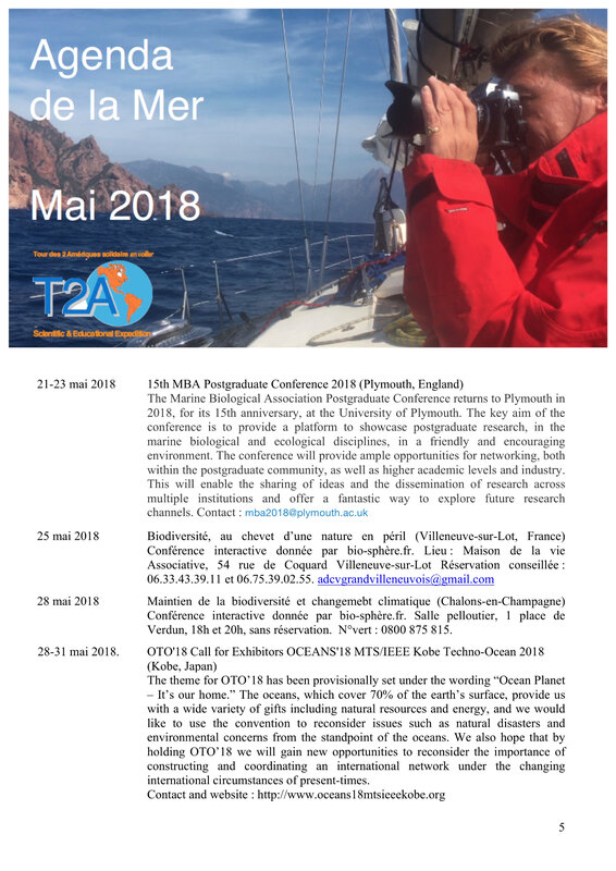 Agenda de la mer mai 2018 5:6