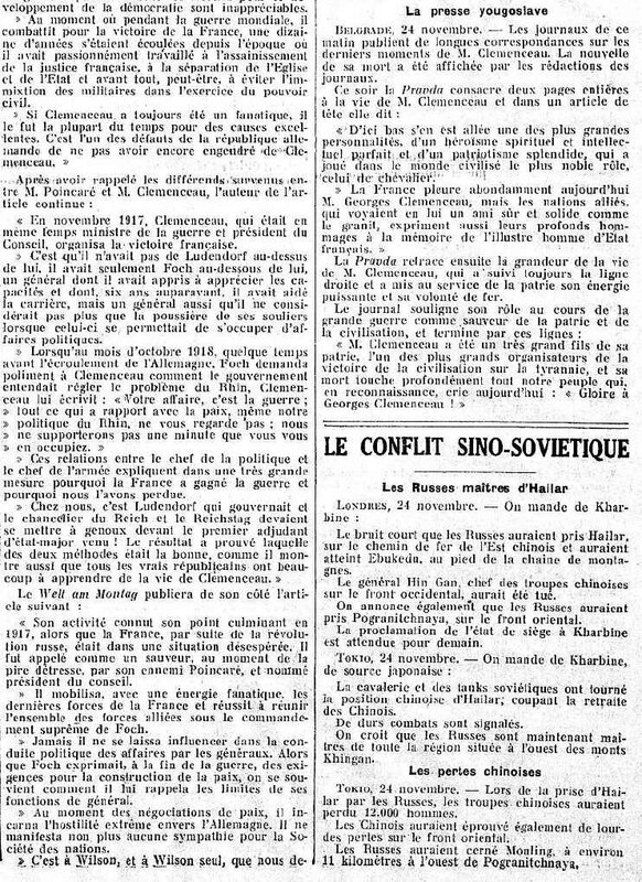 Le Figaro mort de clemenceau2