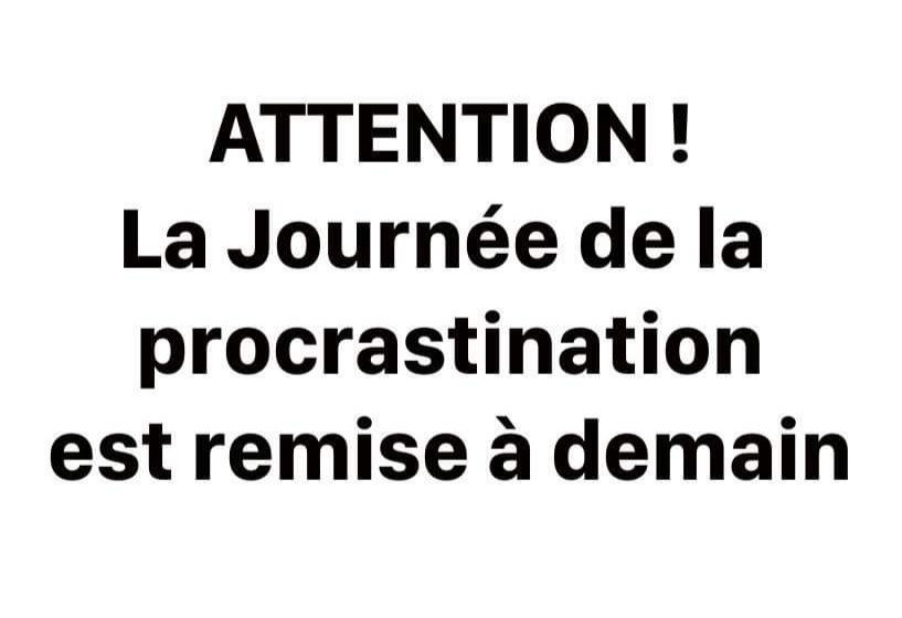 Journée de la procrastination