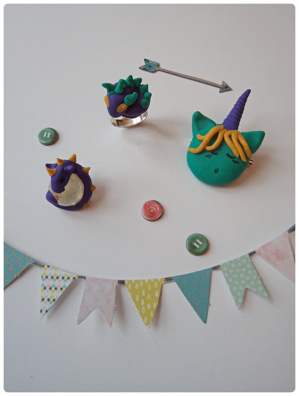 Licorne et dragons fimo kids Cam&Drey bricolent