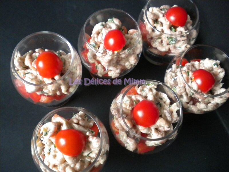 La verrine tomate-crevette déstructurée 2