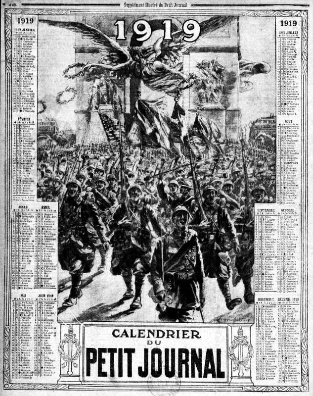 Calendrier Petit Journal 1919