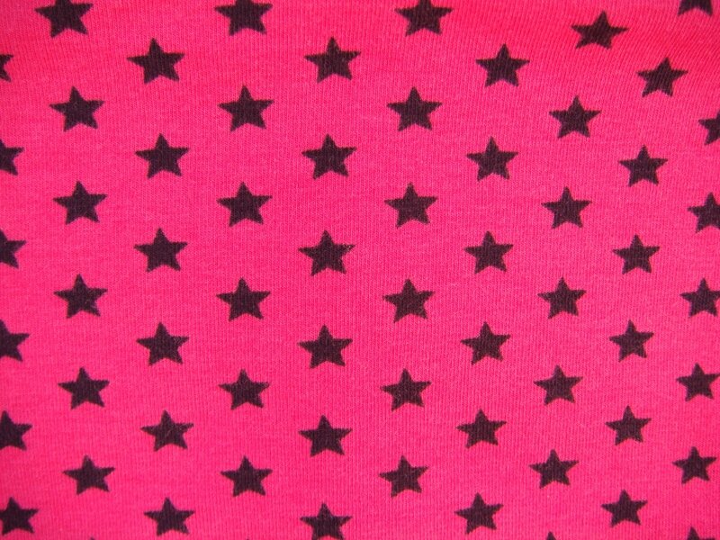 Tour de cou jersey fuchsia chouettes étoiles côté étoiles zoom