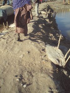 chemin de terre entre îlots MOPTI Mali
