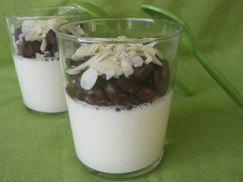 Panna-Cotta au Bailey's et fruits secs chocolatés