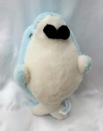 Doudou Peluche Dauphin Baleine Bleu Blanc Noeud Noir Papillon Sucre D'Orge 24 cm