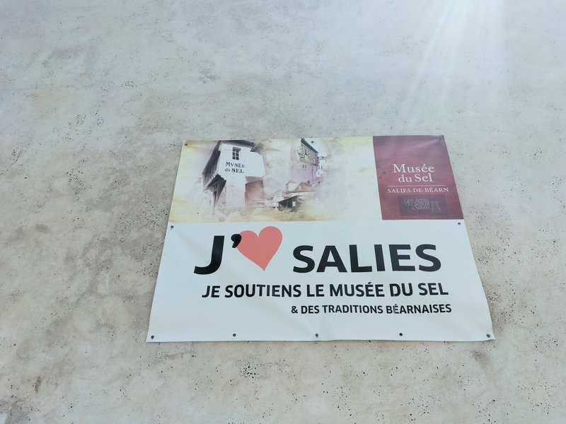 Salies-de-Béarn, musée du sel, panneau (64)