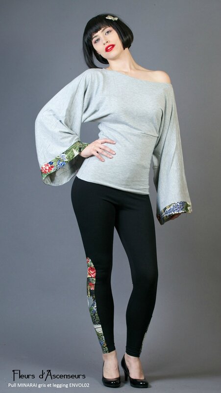 Pull MINARAI gris legging ENVOL02