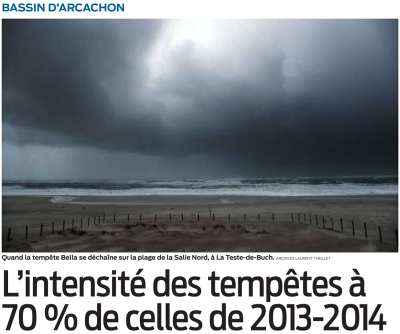 2021 07 23 SO Bassin d'Arcachon l'intensité des tempêtes à 70 pour cent de celles de 2013 2014