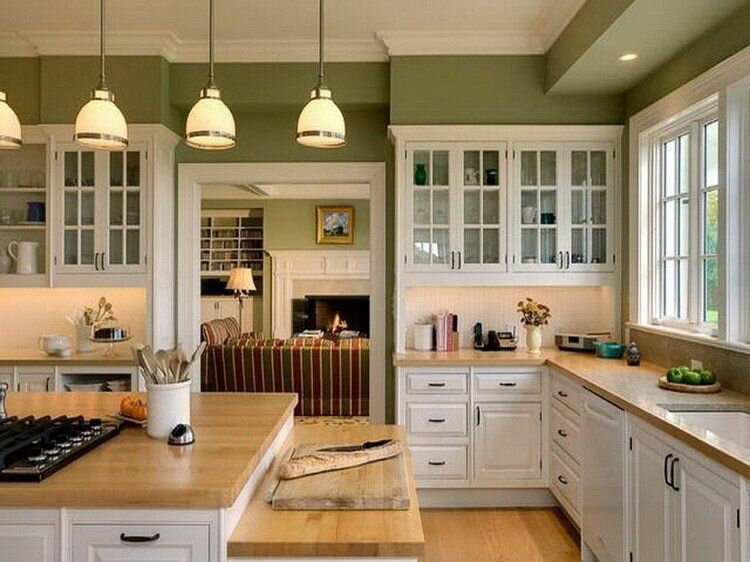 peinture-cuisine-avec-meubles-blancs-30-idees-inspirantes-inside-cuisine-vert-olive