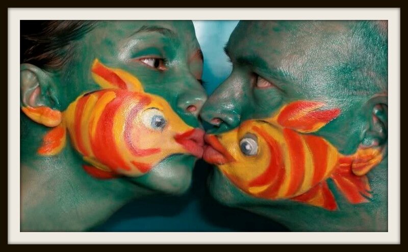 body-art-couple-poisson-clown