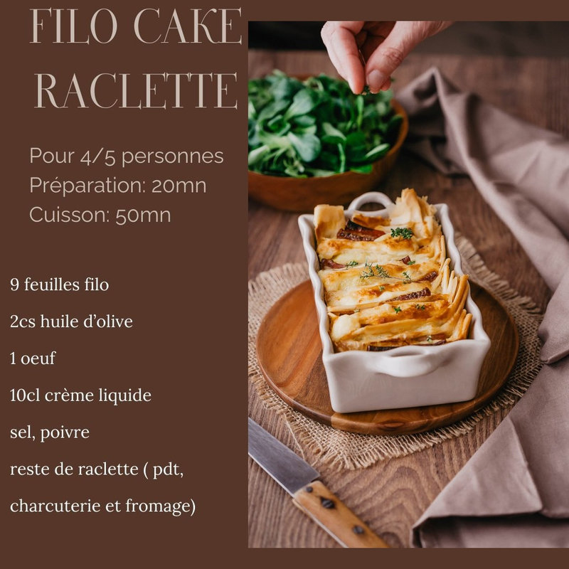 Recette filo cake raclette