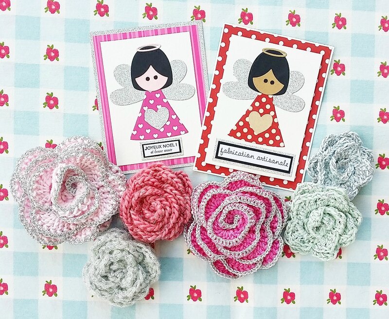 vanillejolie fleurs crochet ange