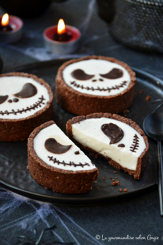 tarte chocolat panna cotta coco halloween vegan jack skellington (1)