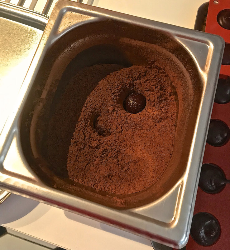 enrober les truffes de cacao