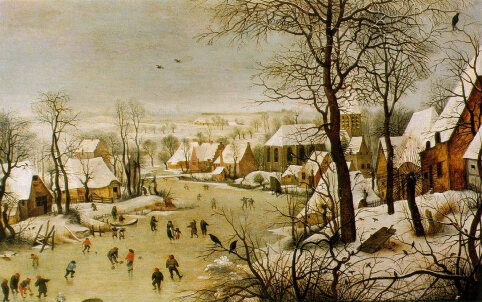 Pierre Breughel Paysage hivernal avec patineurs, 1565